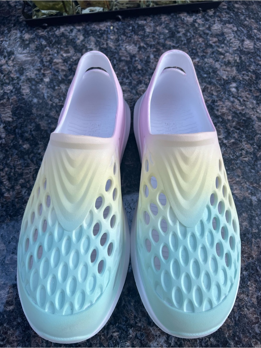 Kids Pastel Ombre Ventilated Slip-On Sandals